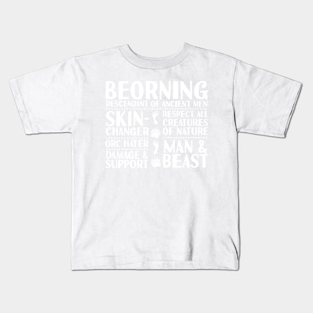 Beorning - LoTRO Kids T-Shirt by snitts